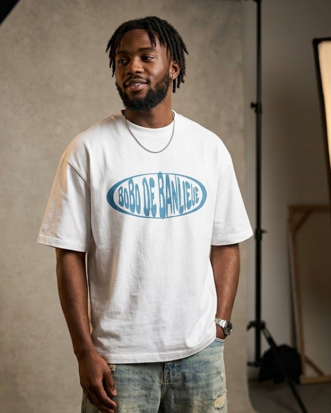 Bobo de Banlieue - Boxy T-shirt - logo bleu